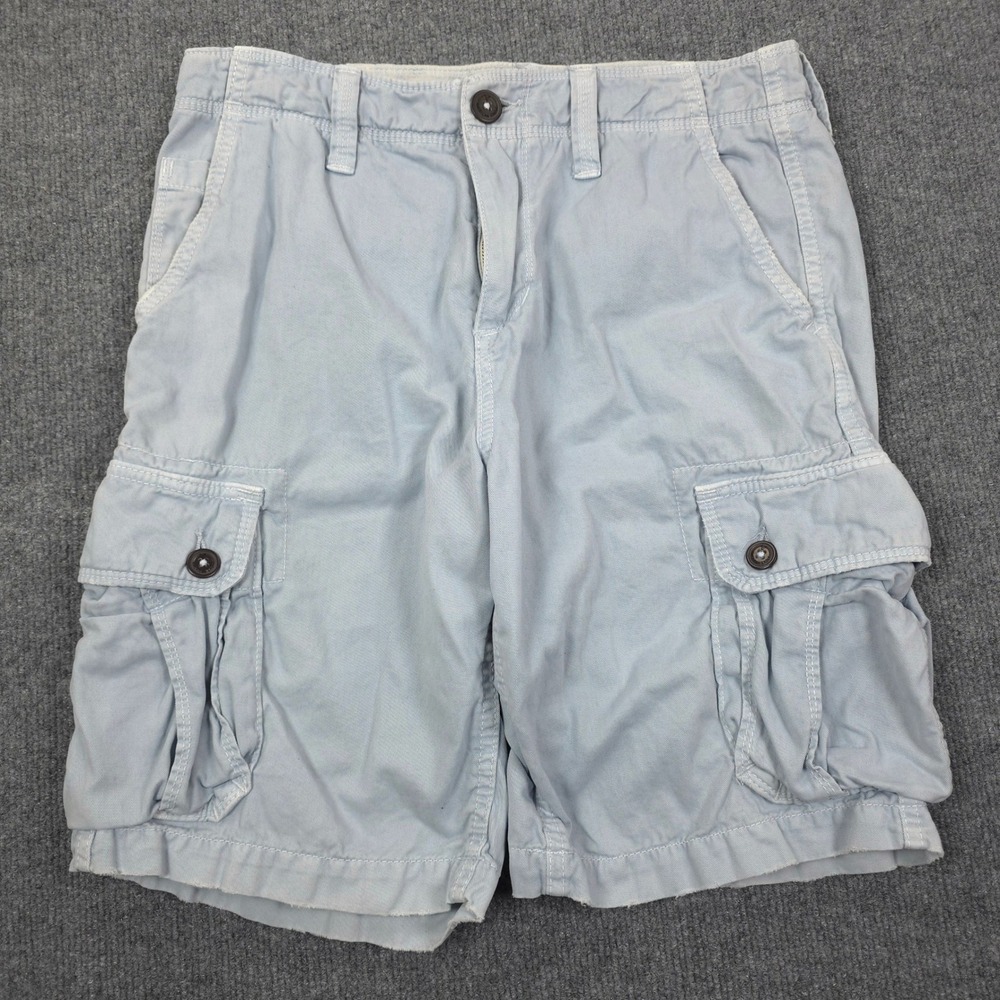 American Eagle Cargo Shorts Mens 30 Blue Classic Cotton Utility Workwear Grunge